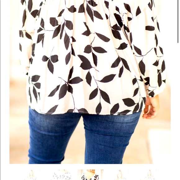 Cookies and Cream Top, Cream/Black 3x - Picture 2 of 3